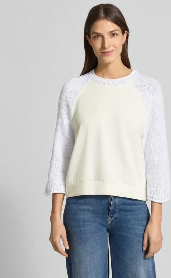 Marc Cain Relaxed fit pullover met tricot garnering - Foto 2