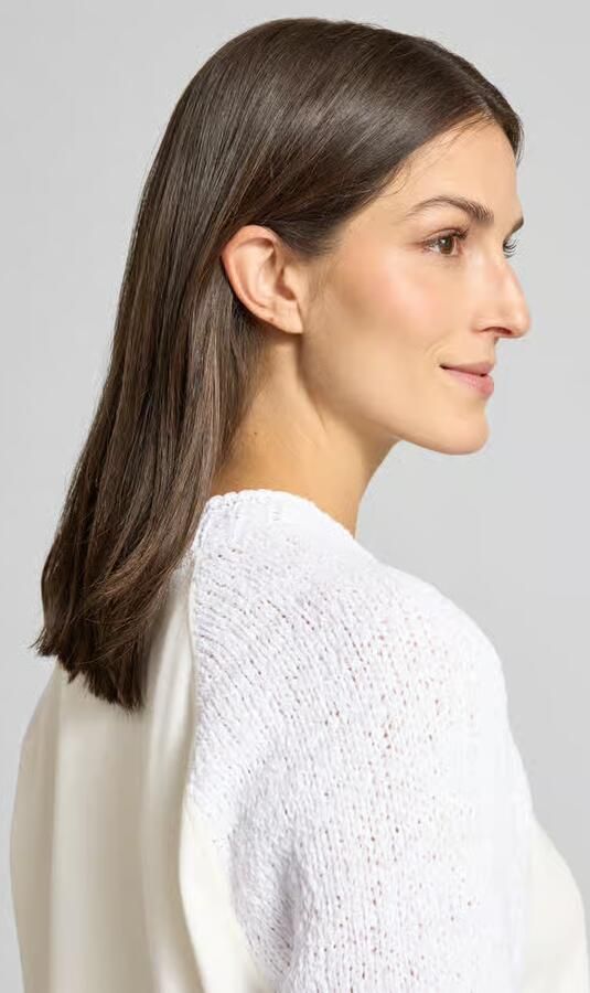 Marc Cain Relaxed fit pullover met tricot - Foto 2
