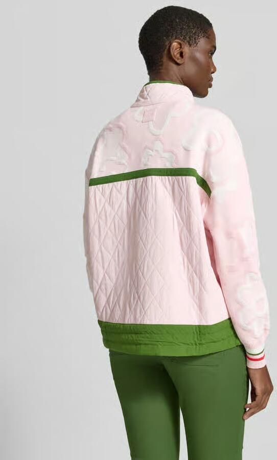 Marc Cain relaxed fit pullover van viscosemix met schipperskraag - Foto 3