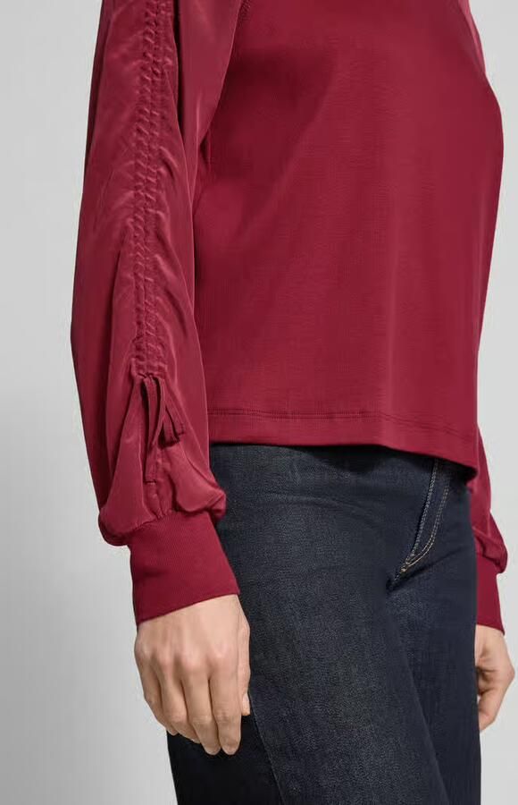 Marc Cain Relaxed fit shirt met lange mouwen en plooien - Foto 2