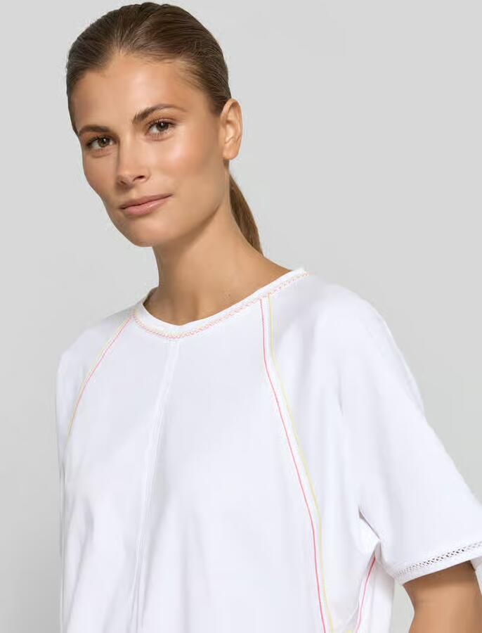 Marc Cain relaxed fit T-shirt met ronde hals