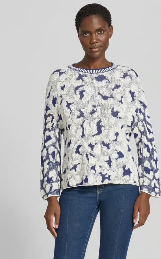 Marc Cain relaxed fit trui in brei-look - Foto 2