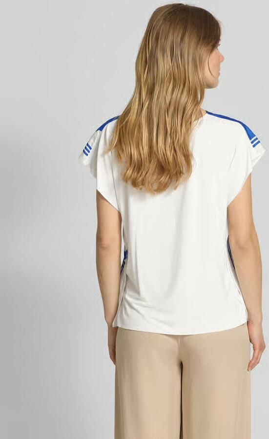 Marc Cain Relaxed fit zijden blouse met ronde hals