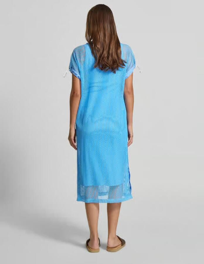 Marc Cain Semi-transparante midi-jurk met ronde hals