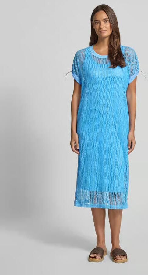 Marc Cain Semi-transparante midi-jurk met ronde hals - Foto 3