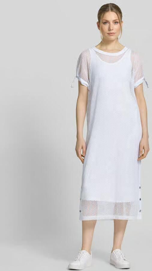 Marc Cain Semi-transparante midi-jurk met ronde hals - Foto 2