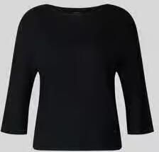 Marc Cain Shirt met boothals en labeldetail