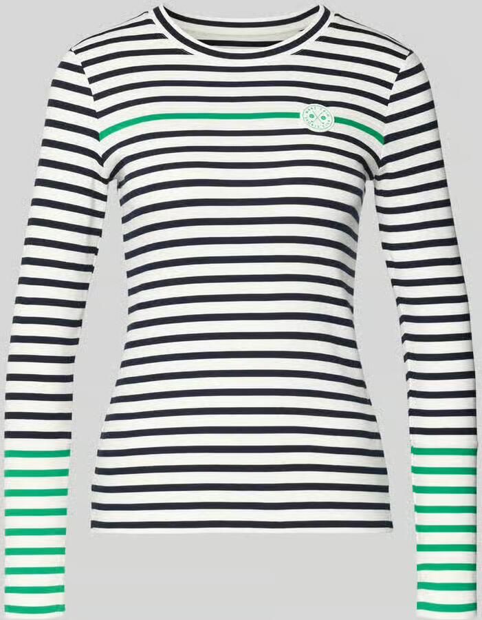 Marc Cain Shirt met lange mouwen en labeldetail
