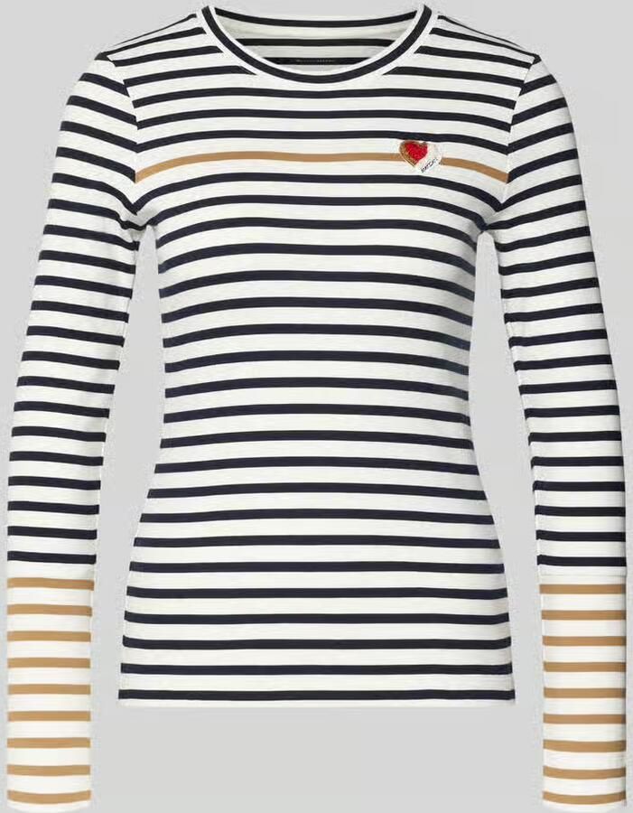 Marc Cain Shirt met lange mouwen en labeldetail