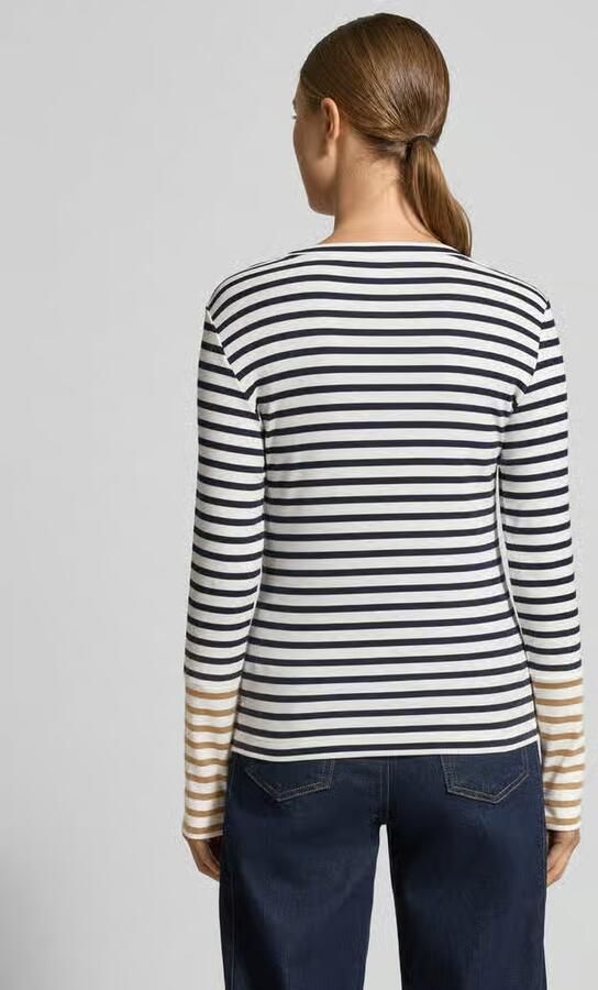 Marc Cain Shirt met lange mouwen en labeldetail - Foto 3