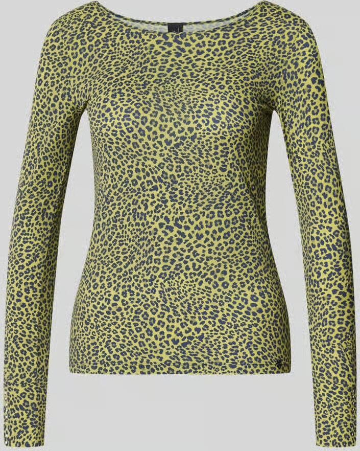 Marc Cain Shirt met lange mouwen in all-over look met ronde hals - Foto 2