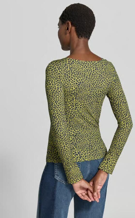 Marc Cain Shirt met lange mouwen in all-over look met ronde hals - Foto 2