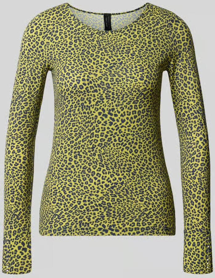 Marc Cain Shirt met lange mouwen in all-over look met ronde hals - Foto 2