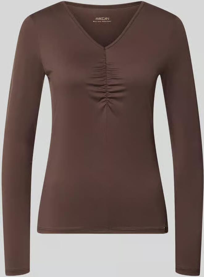 Marc Cain Shirt met lange mouwen met afgeronde rompzoom - Foto 2