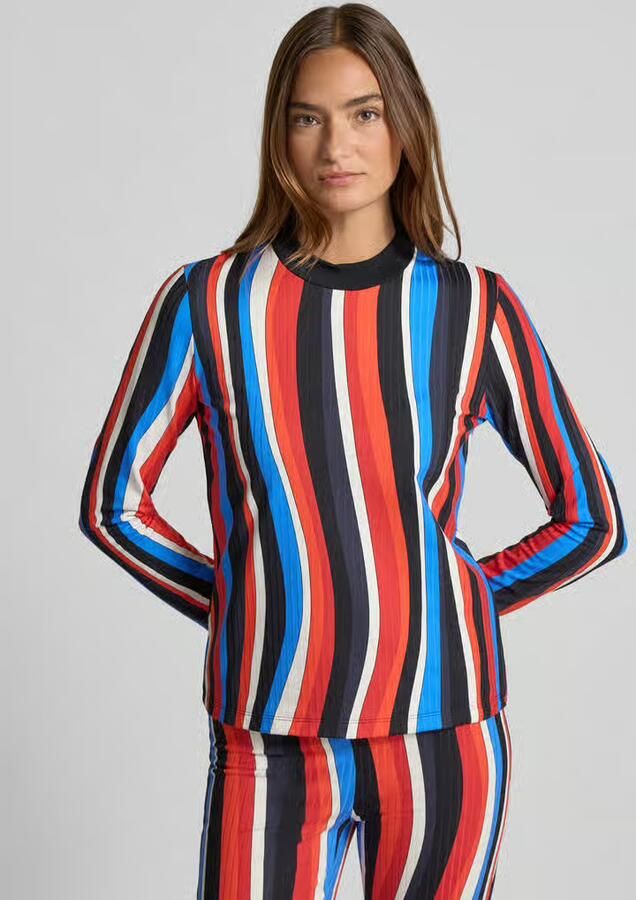 Marc Cain Shirt met lange mouwen met elastische ronde hals - Foto 2