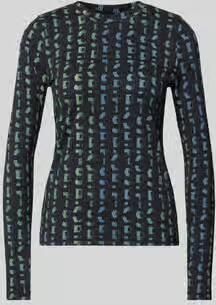 Marc Cain Shirt met lange mouwen met labelprint