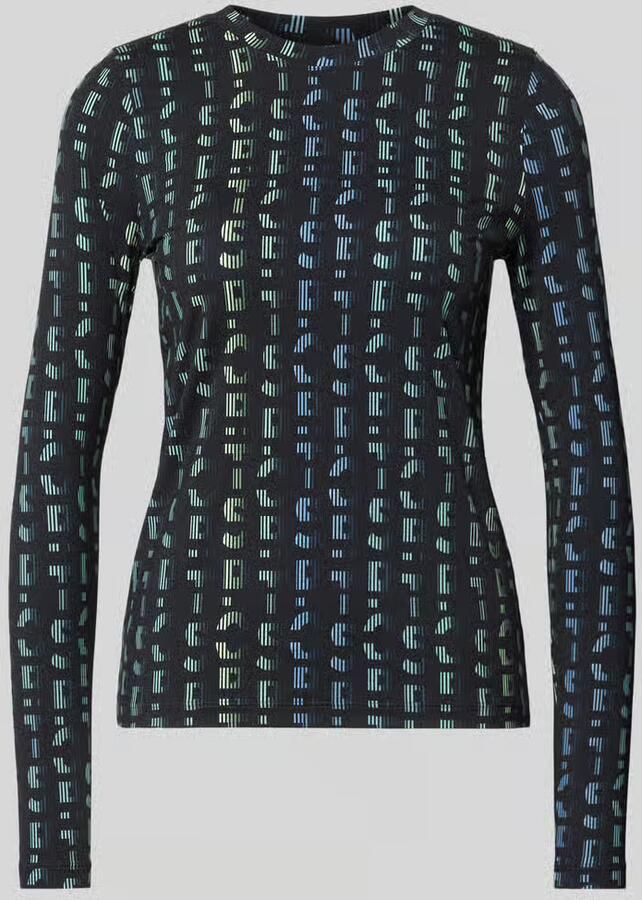 Marc Cain Shirt met lange mouwen met labelprint