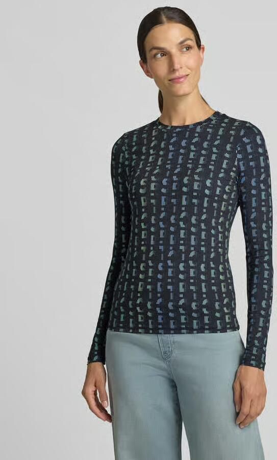 Marc Cain Shirt met lange mouwen met labelprint - Foto 2