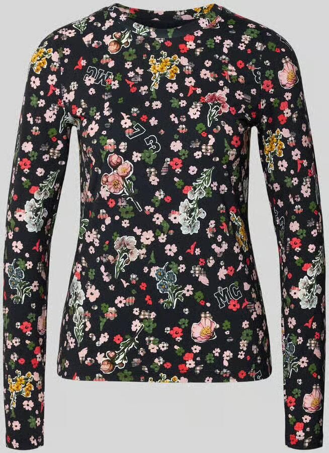 Marc Cain shirt met lange mouwen met labelprint