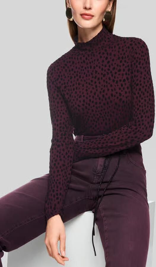 Marc Cain Shirt met lange mouwen met mockneck - Foto 2