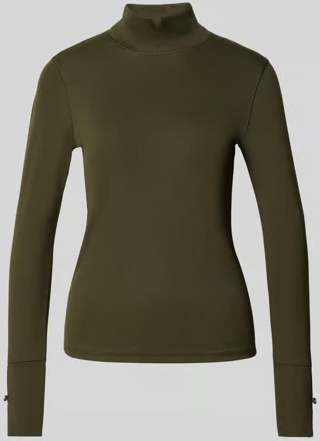Marc Cain Shirt met lange mouwen met opstaande kraag en sierknopen