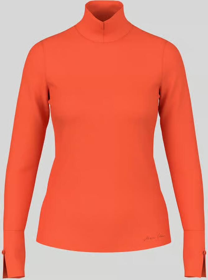 Marc Cain Shirt met lange mouwen met opstaande kraag en sierknopen
