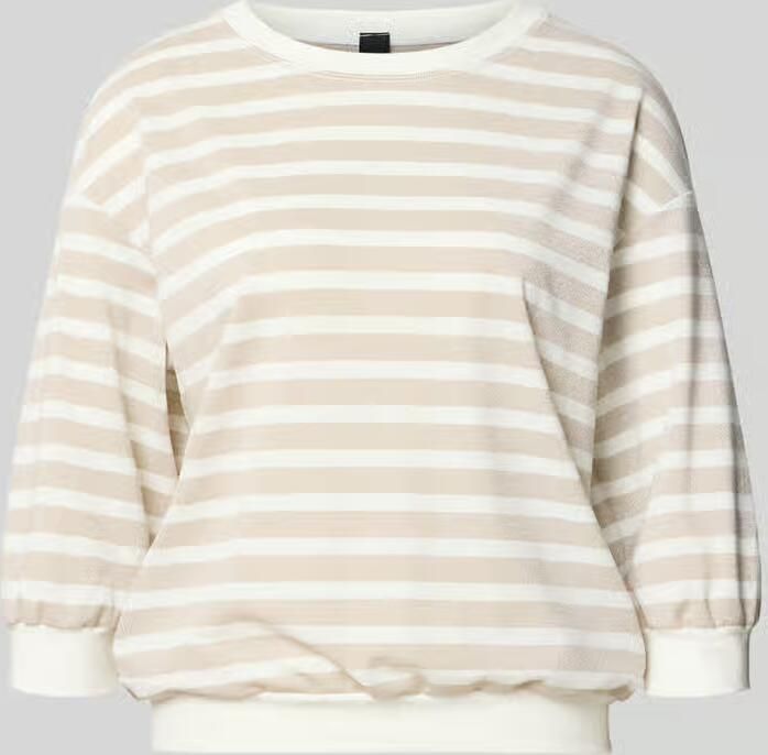 Marc Cain Shirt met lange mouwen met ronde hals en 3 4-mouwen