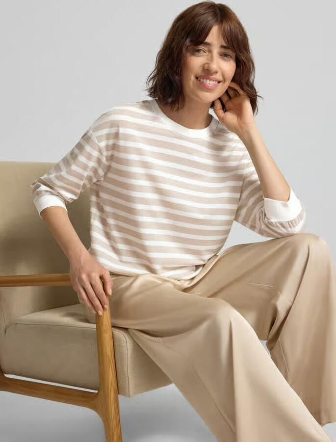 Marc Cain Shirt met lange mouwen met ronde hals en 3 4-mouwen - Foto 2