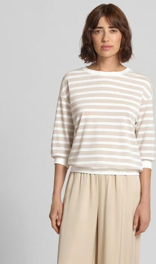 Marc Cain Shirt met lange mouwen met ronde hals en 3 4-mouwen - Foto 3