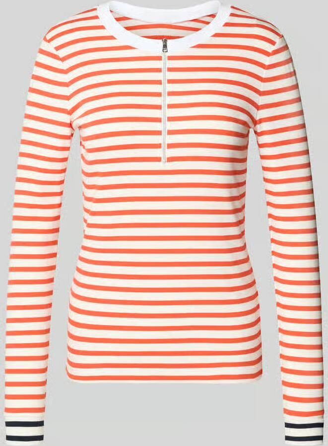 Marc Cain Shirt met lange mouwen met ronde hals en ritssluiting - Foto 2