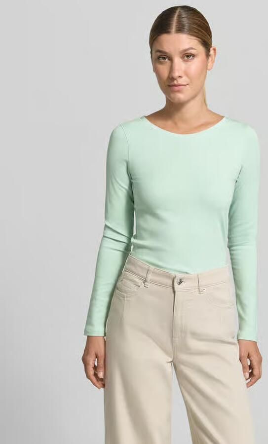 Marc Cain Shirt met lange mouwen van katoenmix - Foto 2