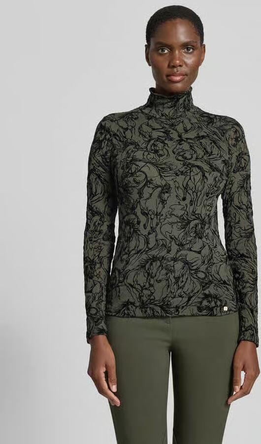 Marc Cain shirt met lange mouwen van mesh - Foto 3