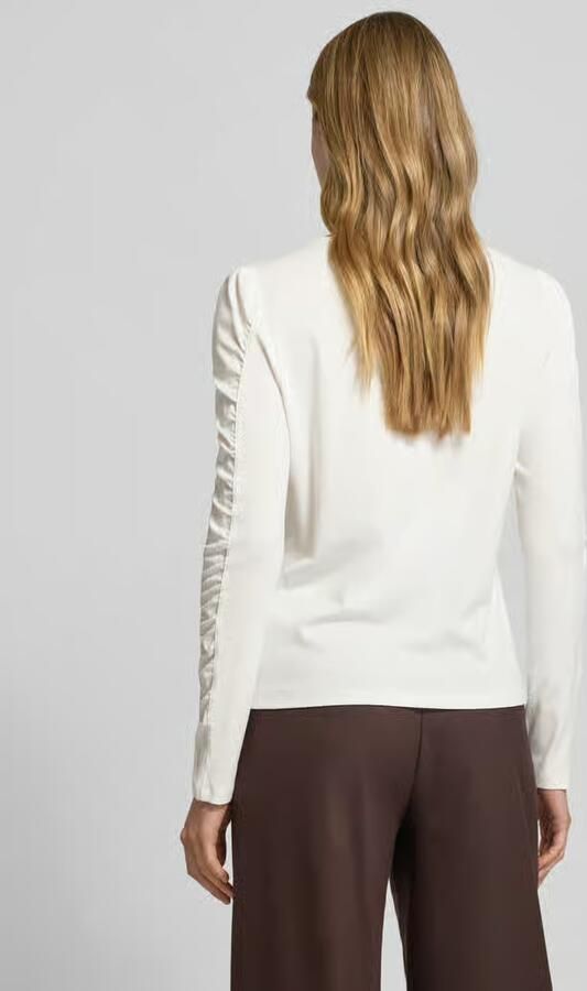 Marc Cain Shirt met lange pofmouwen en ronde hals