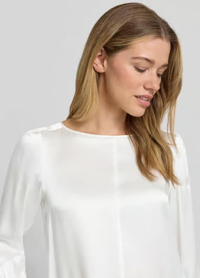 Marc Cain Shirtblouse van zijde met 3 4-mouw