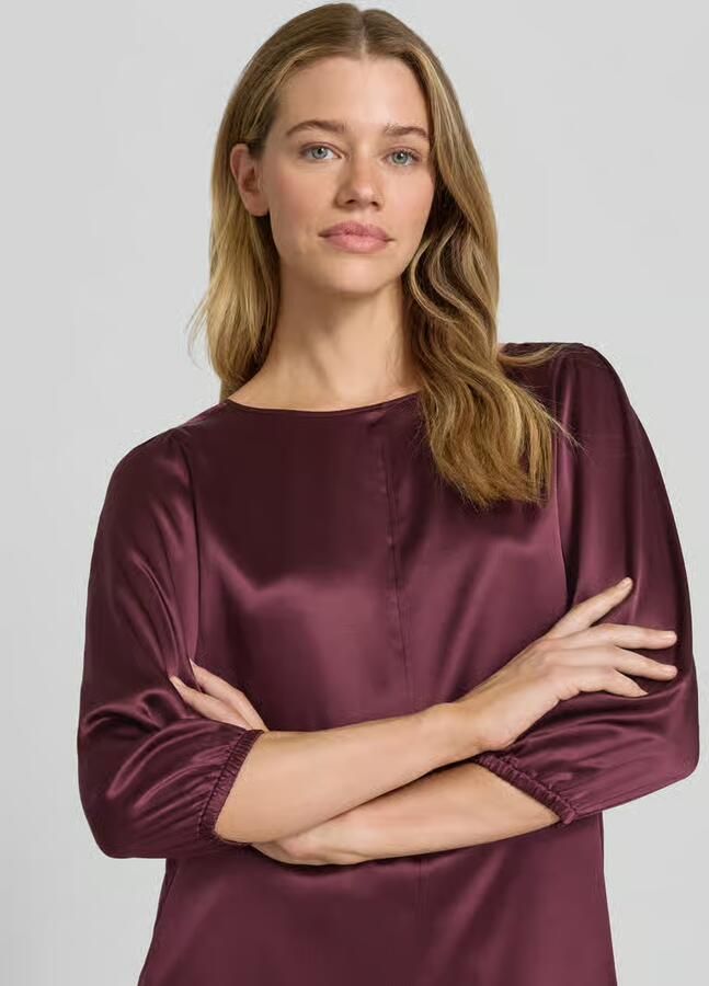 Marc Cain Shirtblouse van zijde met 3 4-mouw