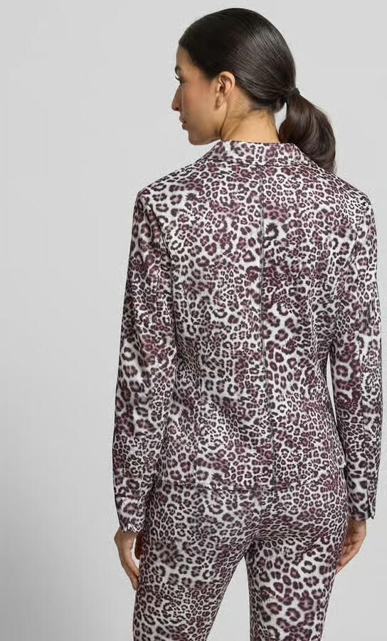Marc Cain Slim fit blazer met all-over dierenprint - Foto 4