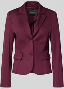 Marc Cain slim fit blazer met klepzakken