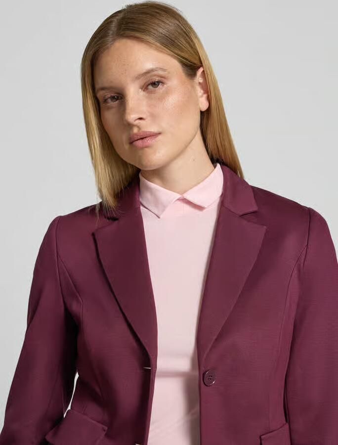 Marc Cain slim fit blazer met klepzakken