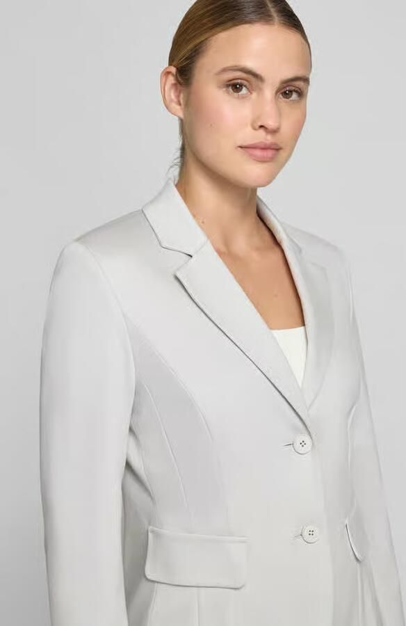 Marc Cain slim fit blazer met klepzakken