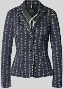 Marc Cain Slim fit blazer met logodetail