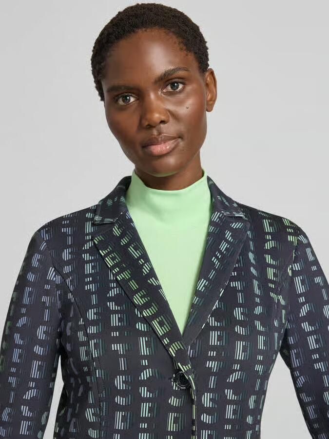 Marc Cain Slim fit blazer met logodetail