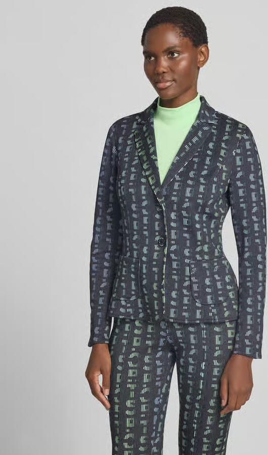Marc Cain Slim fit blazer met logodetail - Foto 2