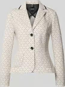 Marc Cain slim fit blazer met opgestikte zakken en knoopsluiting