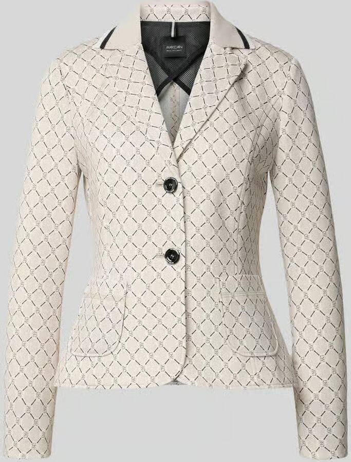 Marc Cain slim fit blazer met opgestikte zakken en knoopsluiting - Foto 2