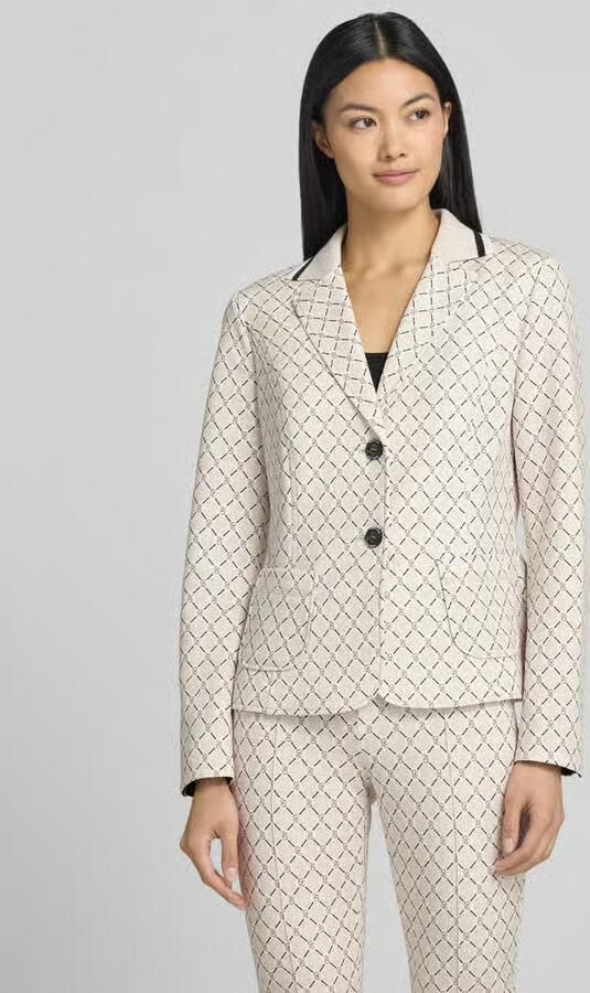 Marc Cain slim fit blazer met opgestikte zakken en knoopsluiting - Foto 2