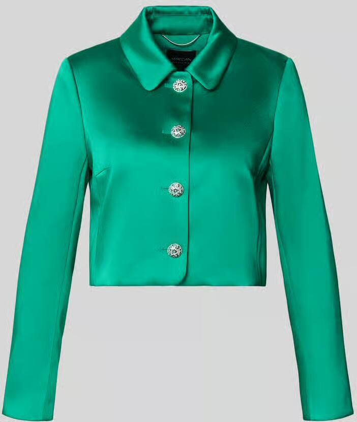 Marc Cain slim fit blazer met platte kraag en knoopsluiting
