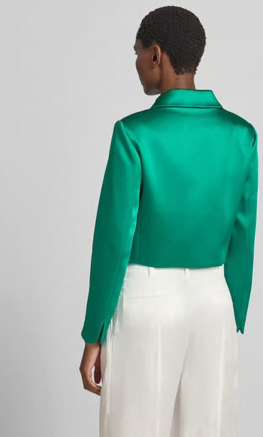 Marc Cain slim fit blazer met platte kraag en knoopsluiting - Foto 3