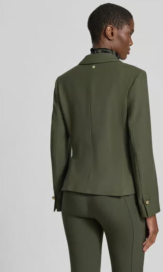 Marc Cain Slim fit blazer met reverskraag en klepzakken - Foto 3