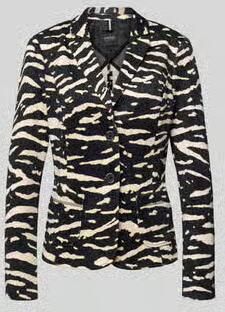 Marc Cain slim fit blazer met reverskraag