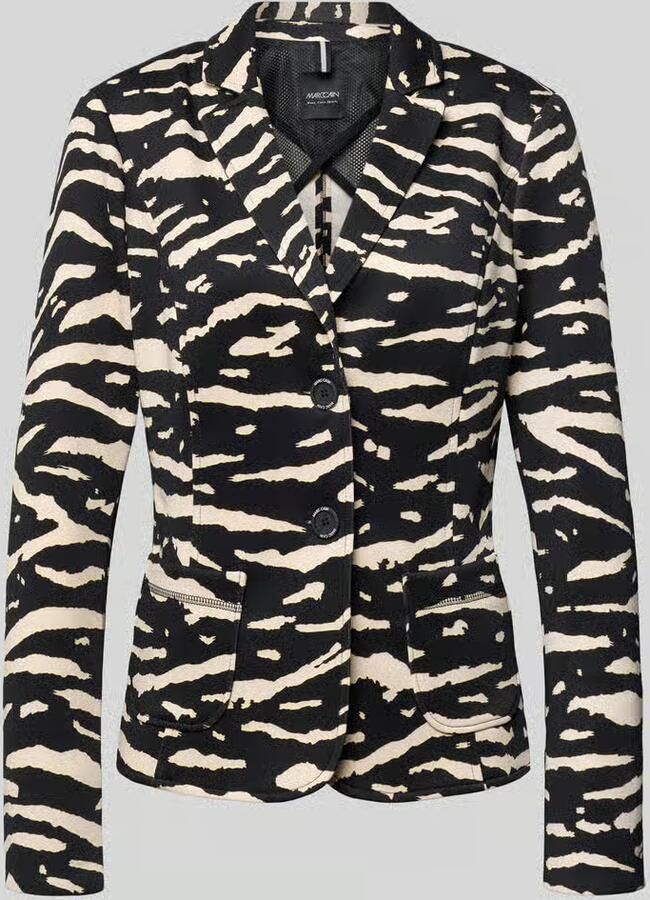 Marc Cain Slim fit blazer met reverskraag